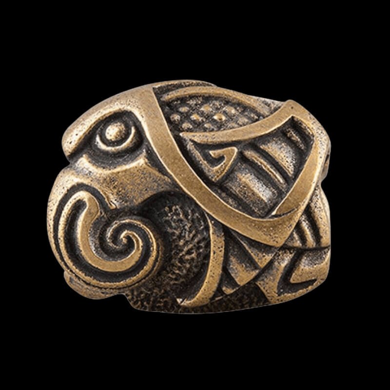vkngjewelry Beads Bronze Viking Beads Raven
