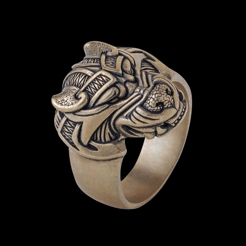 vkngjewelry Bagues Fenrir Wolf Bronze Ring