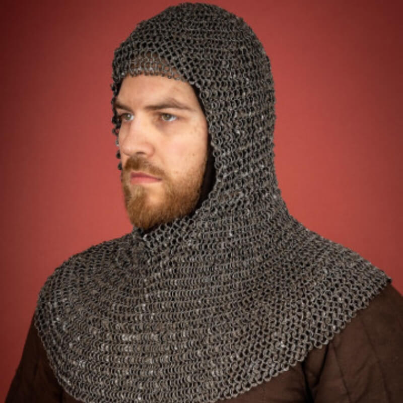 vkngjewelry armory Roundring Riveted Chainmail Hood