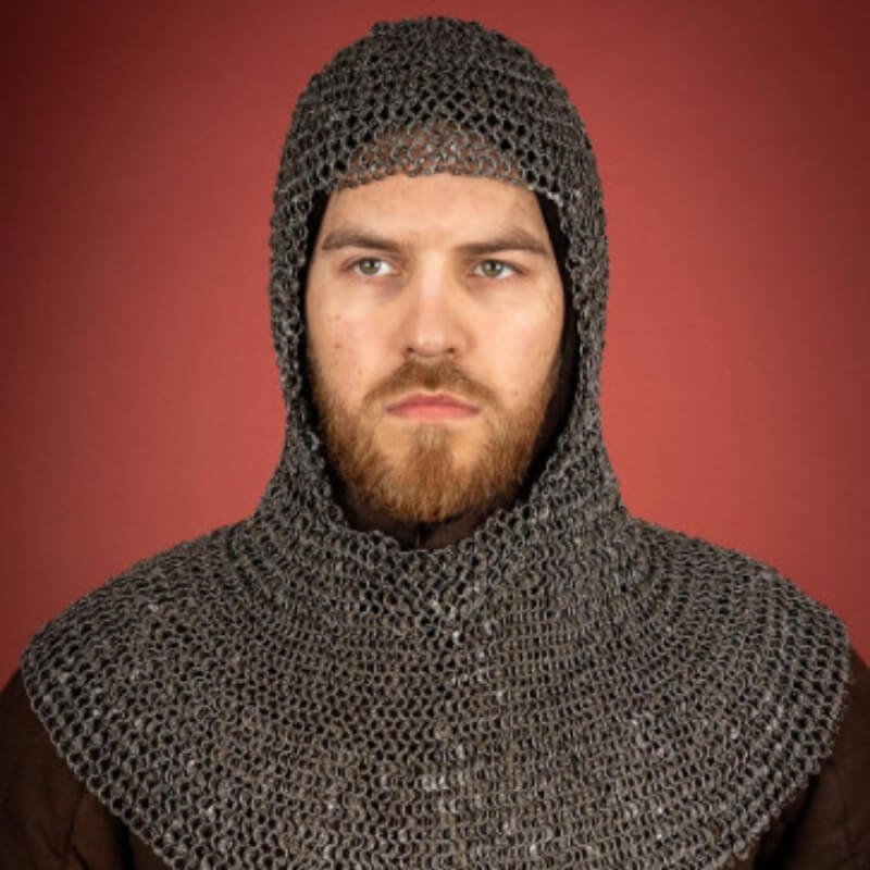vkngjewelry armory Roundring Riveted Chainmail Hood