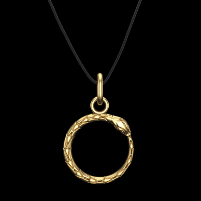 vkngjewelry pendentif Slim World Serpent Jormungandr Gold pendant