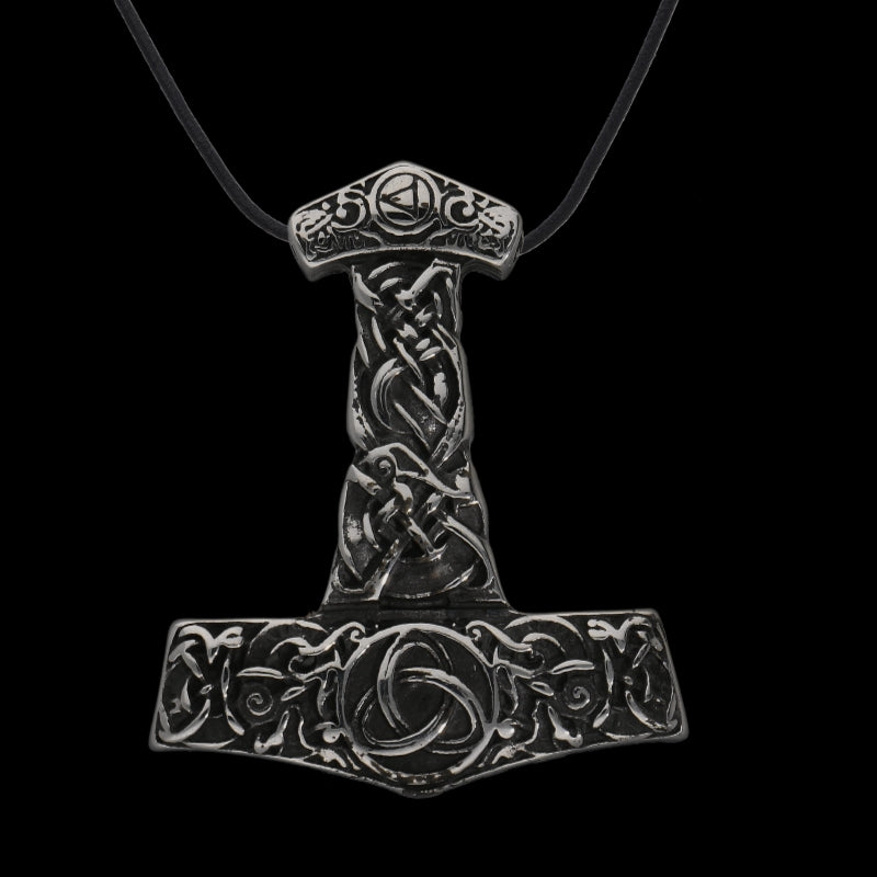 vkngjewelry Pendant Thor's Hammer with triquetra 316L Large Pendant