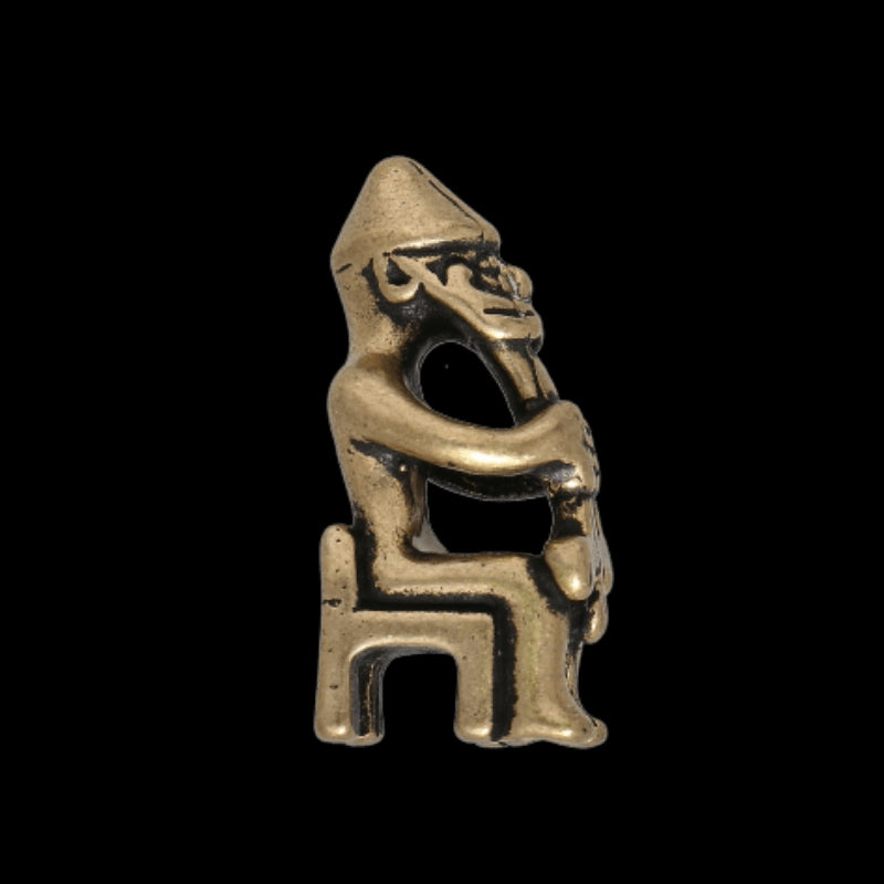 vkngjewelry Pendant Bronze Pendant "Mini Thor Statuette from Eyrarland"