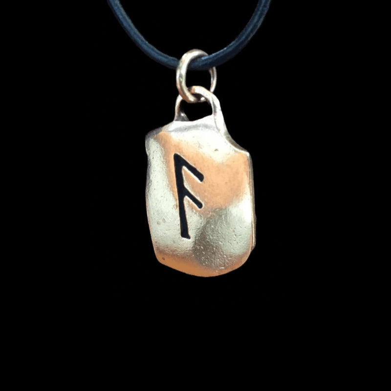 vkngjewelry Pendant Sterling Silver Viking Ansuz Rune Antique Finish Pendant