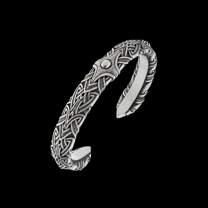vkngjewelry Bracelet Viking Armring With Traditional Scandinavian Pattern
