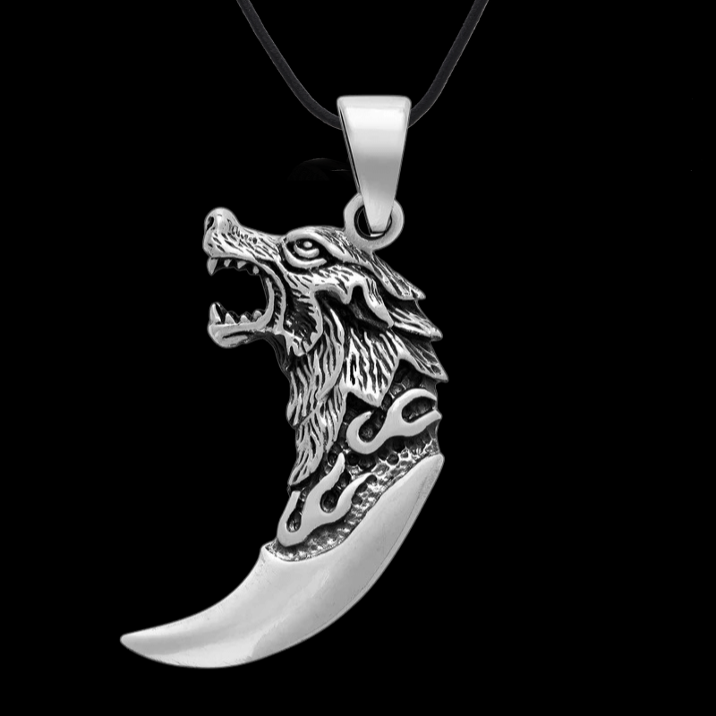 vkngjewelry Pendant 925 Sterling Silver Viking Wolf Tooth Pagan Amulet