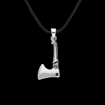 vkngjewelry Pendant Axe With Triquetra Amulet Sterling Silver Pendant