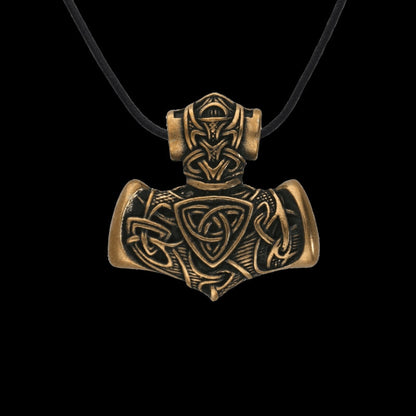 vkngjewelry Pendant Handcrafted Mjolnir Bronze Necklace