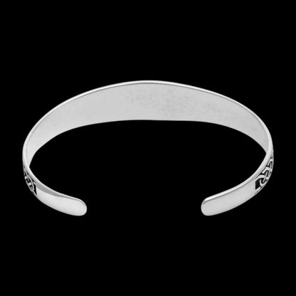 vkngjewelry Bracelet 925 Sterling Silver Celtic Triquetra With Jormungandr Bangle