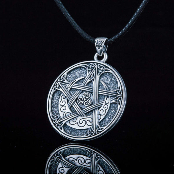 Tribal Sun Pentacle Necklace Pentagram Pendant Wiccan Wicca Star Pagan  Witchcraft White Witch Witchy Jewelry Amulet Gothic – woot & hammy