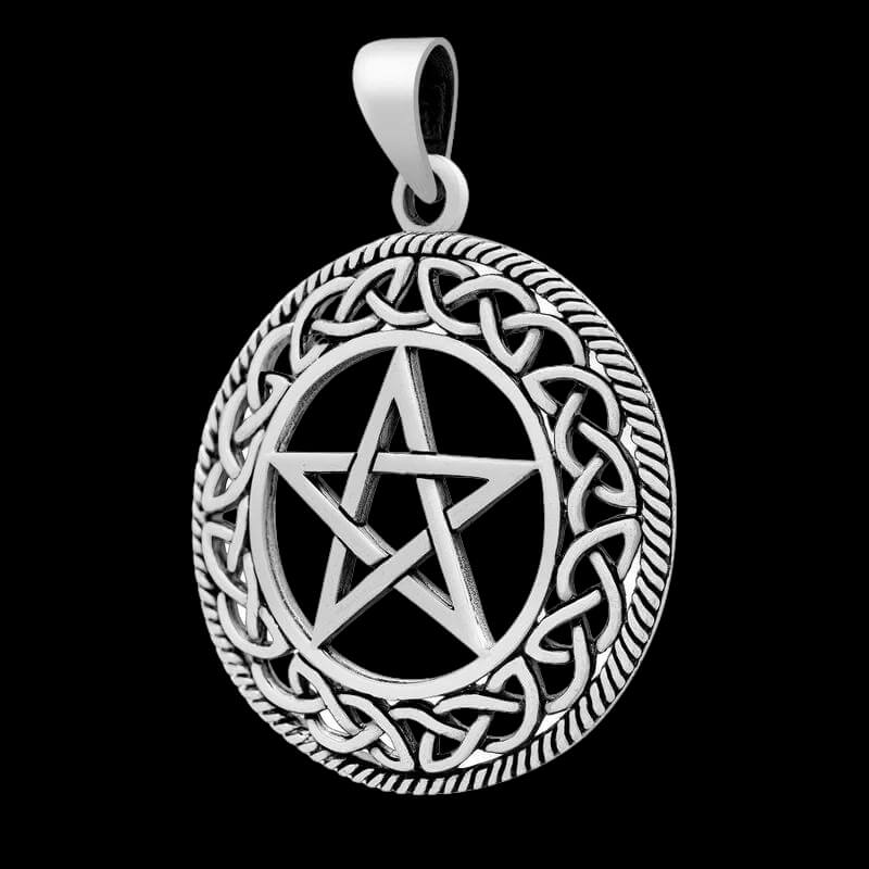 vkngjewelry Pendant Wiccan With Pentagram 925 Sterling silver Pendant