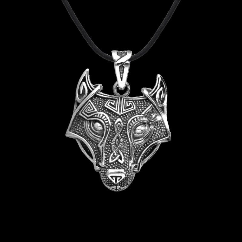 vkngjewelry Pendant Wolf Head Silver Sterling Amulet