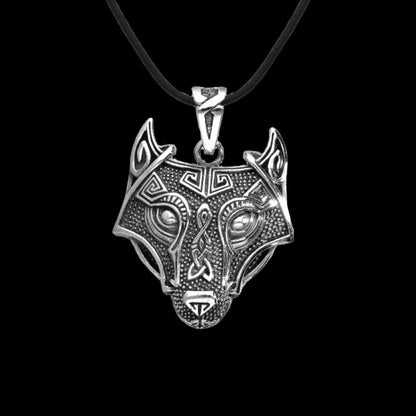 vkngjewelry Pendant Wolf Head Silver Sterling Amulet