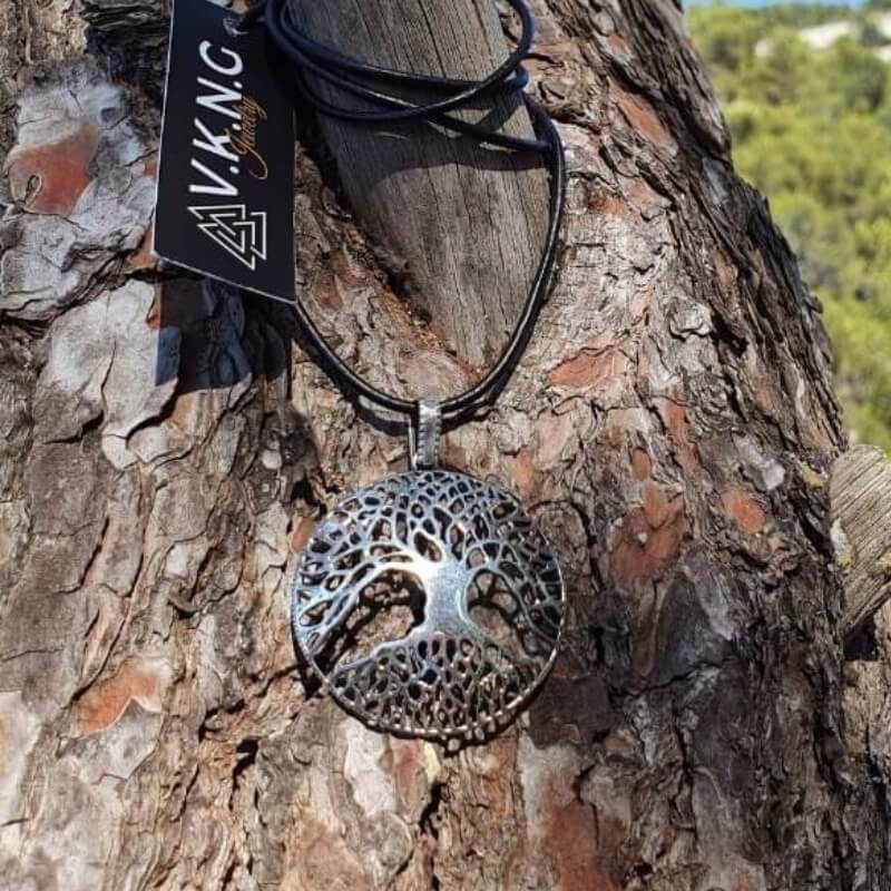 vkngjewelry Pendant Yggdrasil Lace Style Sterling Silver Amulet