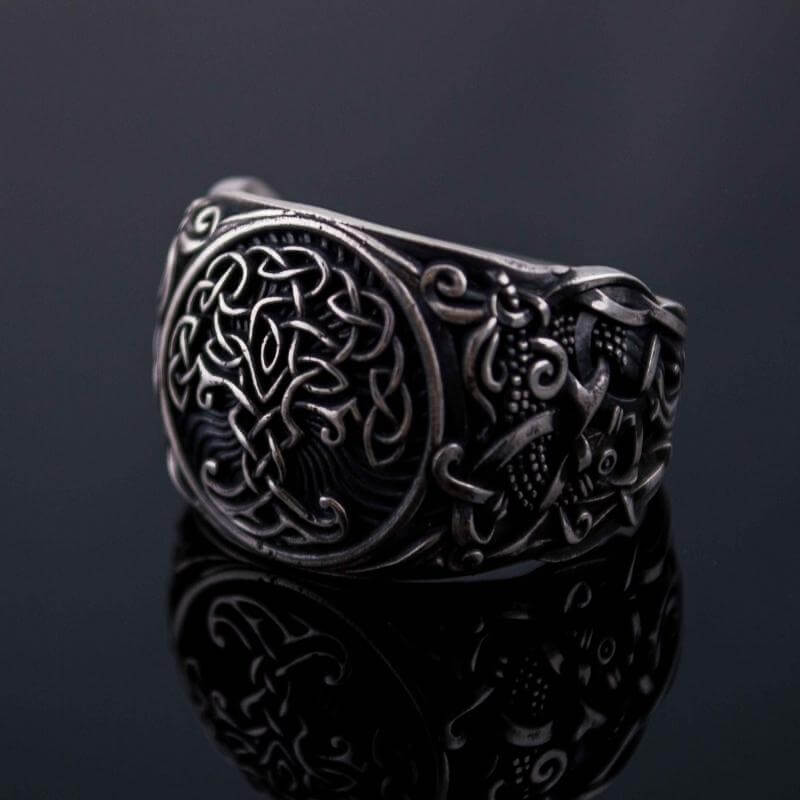 vkngjewelry Bagues Yggdrasil Mammen Style Sterling Silver