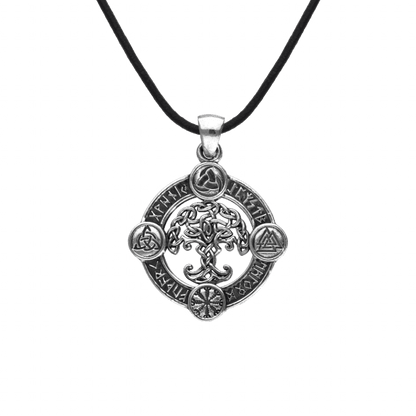 vkngjewelry Pendant Yggdrasil Norse Symbols Sterling Silver Pendant