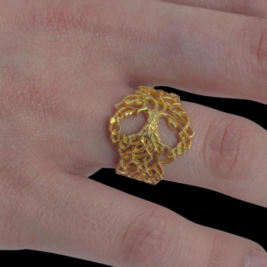 vkngjewelry Bagues Yggdrasil Ornament Gold Ring