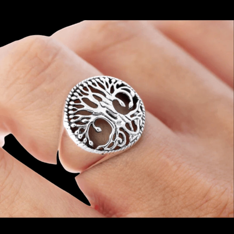 vkngjewelry Bagues Yggdrasil tree of life Silver sterling 925 Ring