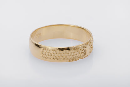 vkngjewelry Ring Handcrafted Yggdrasil Symbol Gold Ring