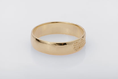 vkngjewelry Ring Handcrafted Yggdrasil Symbol Gold Ring