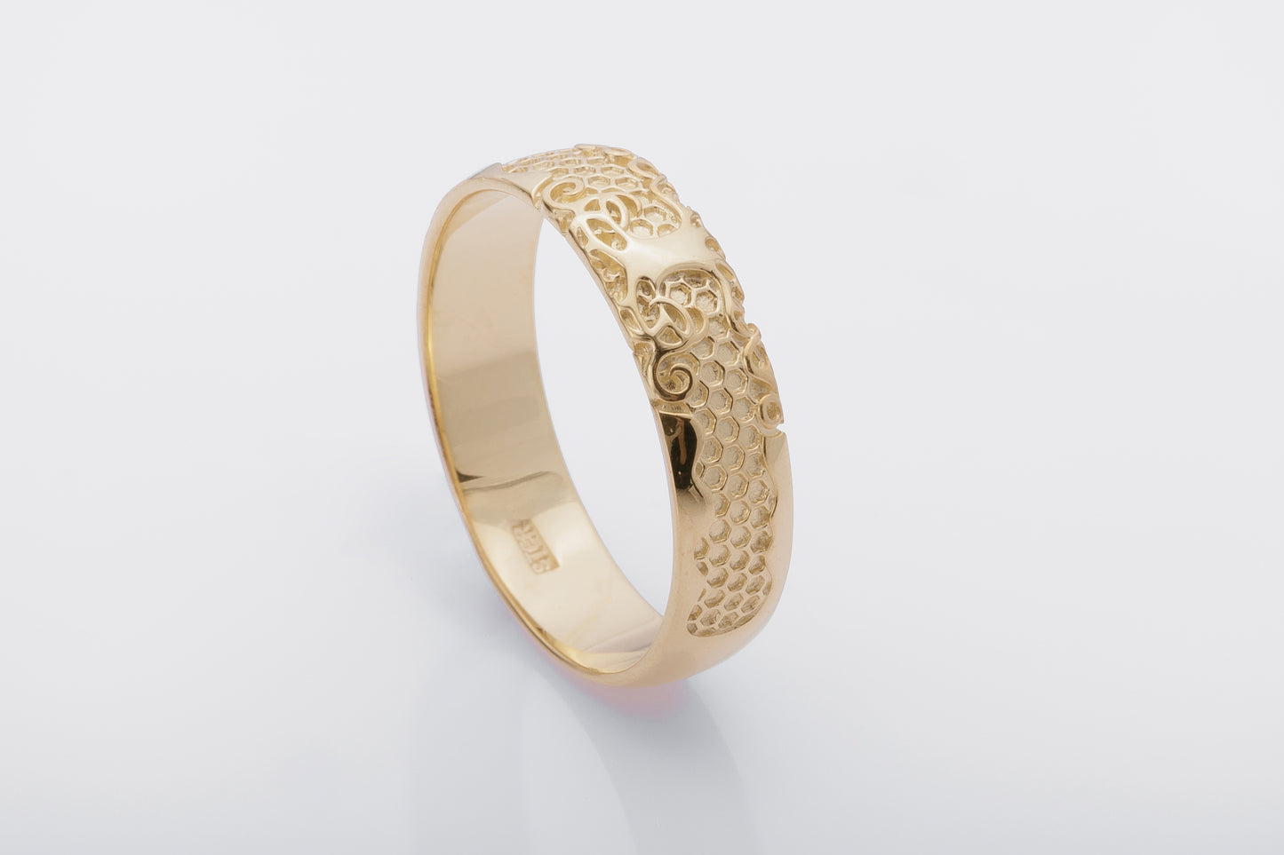 vkngjewelry Ring Handcrafted Yggdrasil Symbol Gold Ring