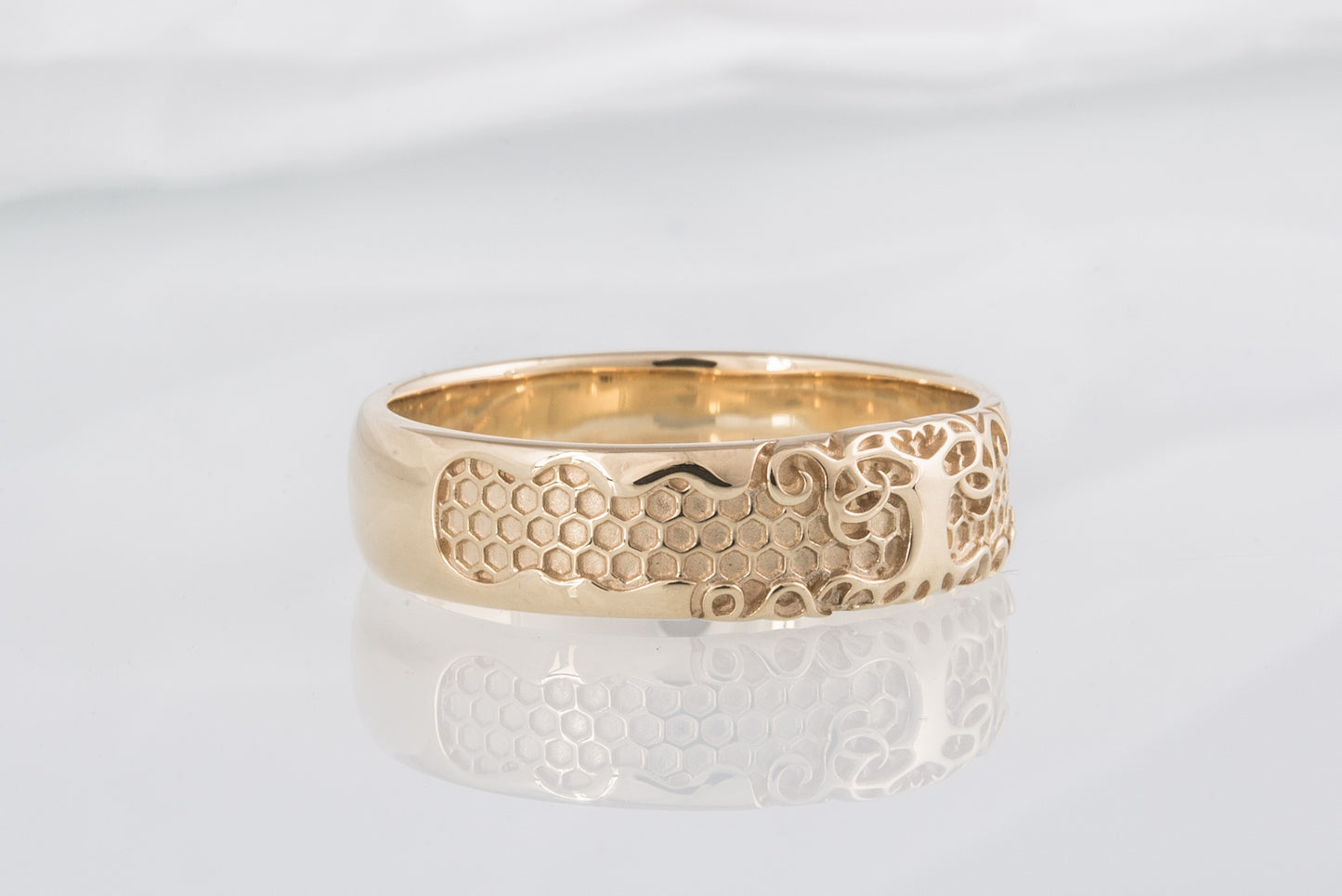 vkngjewelry Ring Handcrafted Yggdrasil Symbol Gold Ring