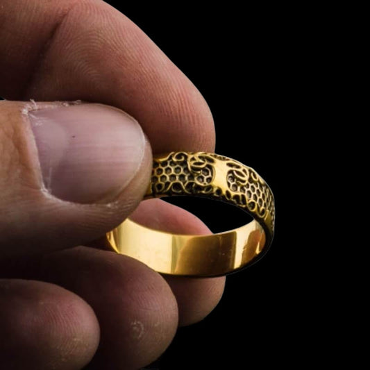 vkngjewelry Bagues Yggdrasil Symbol Gold Ring