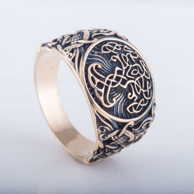 vkngjewelry Bagues Yggdrasil Symbol Mammen Style Bronze Ring