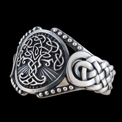vkngjewelry Bagues Handcrafted Yggdrasil Symbol Viking Ornament Sterling Silver Ring