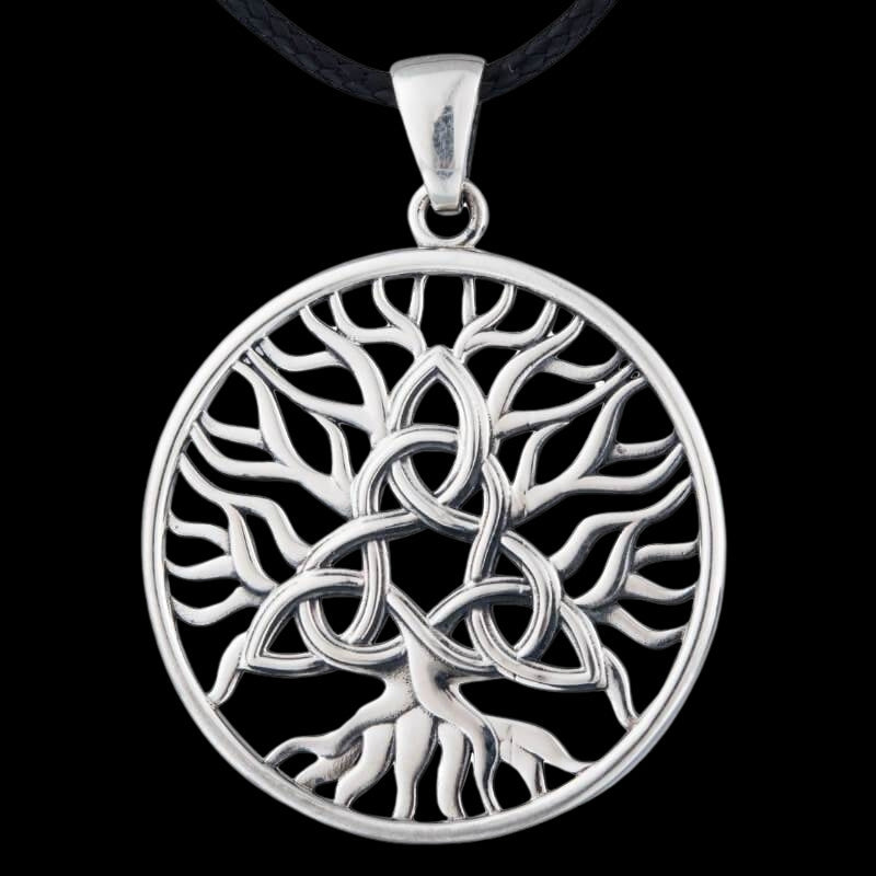 vkngjewelry Pendant Yggdrasil Triquetra Symbol Silver Sterling Pendant