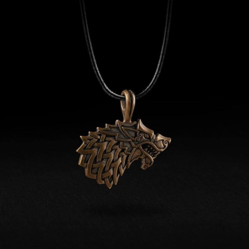 Bronze Necklace Geri Wolf of Odin