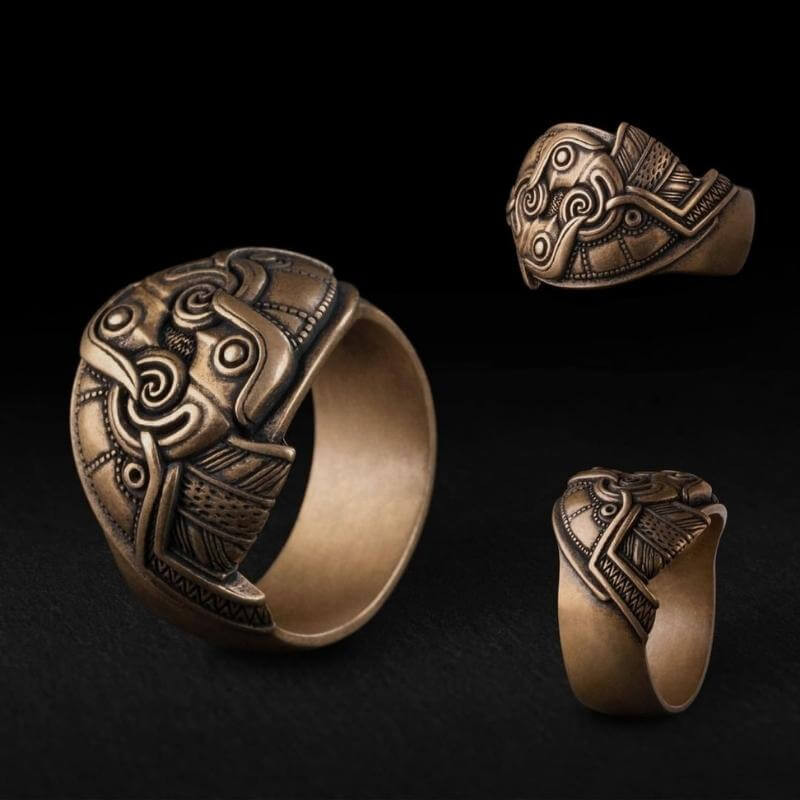 Odin's ravens Bronze Ring