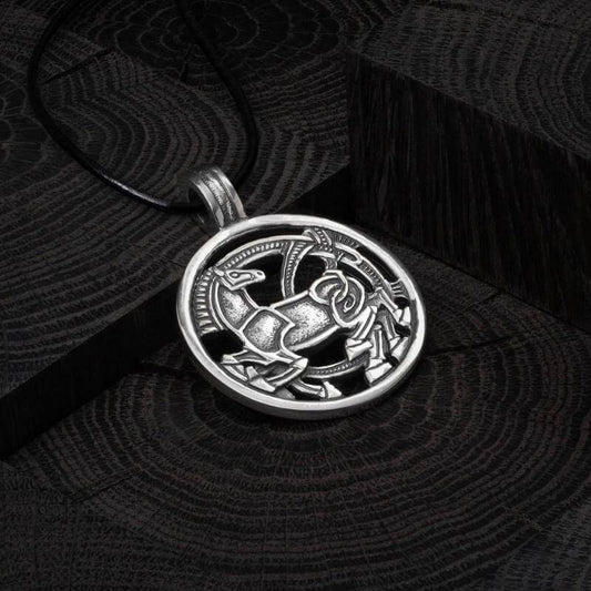 Sleipnir Silver Amulet Necklace
