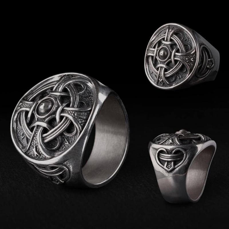 vkngjewelry Bagues Handcrafted Odin Ring Silver